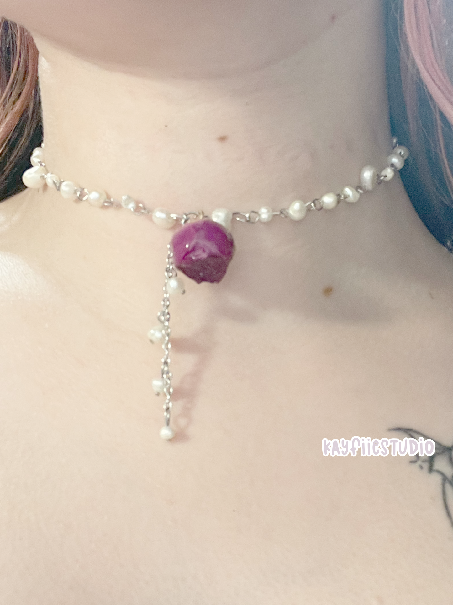 Rosey Pearl Necklace