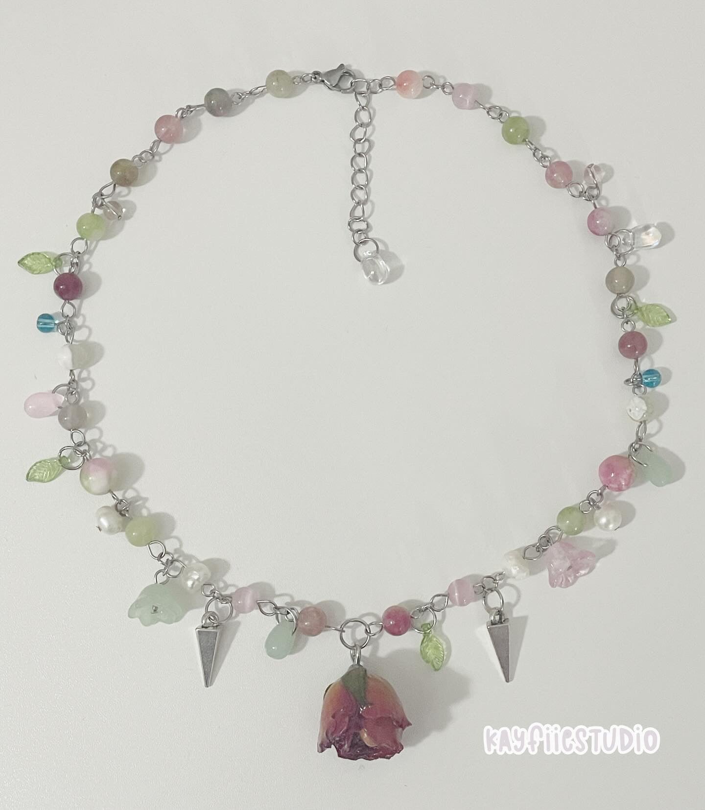 Rose Cluster Necklace⊹ ‧₊🌸