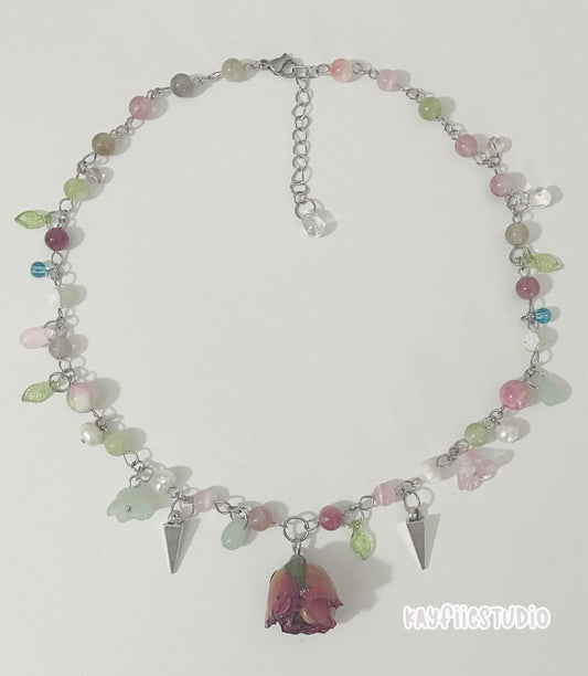 Rose Cluster Necklace⊹ ‧₊🌸