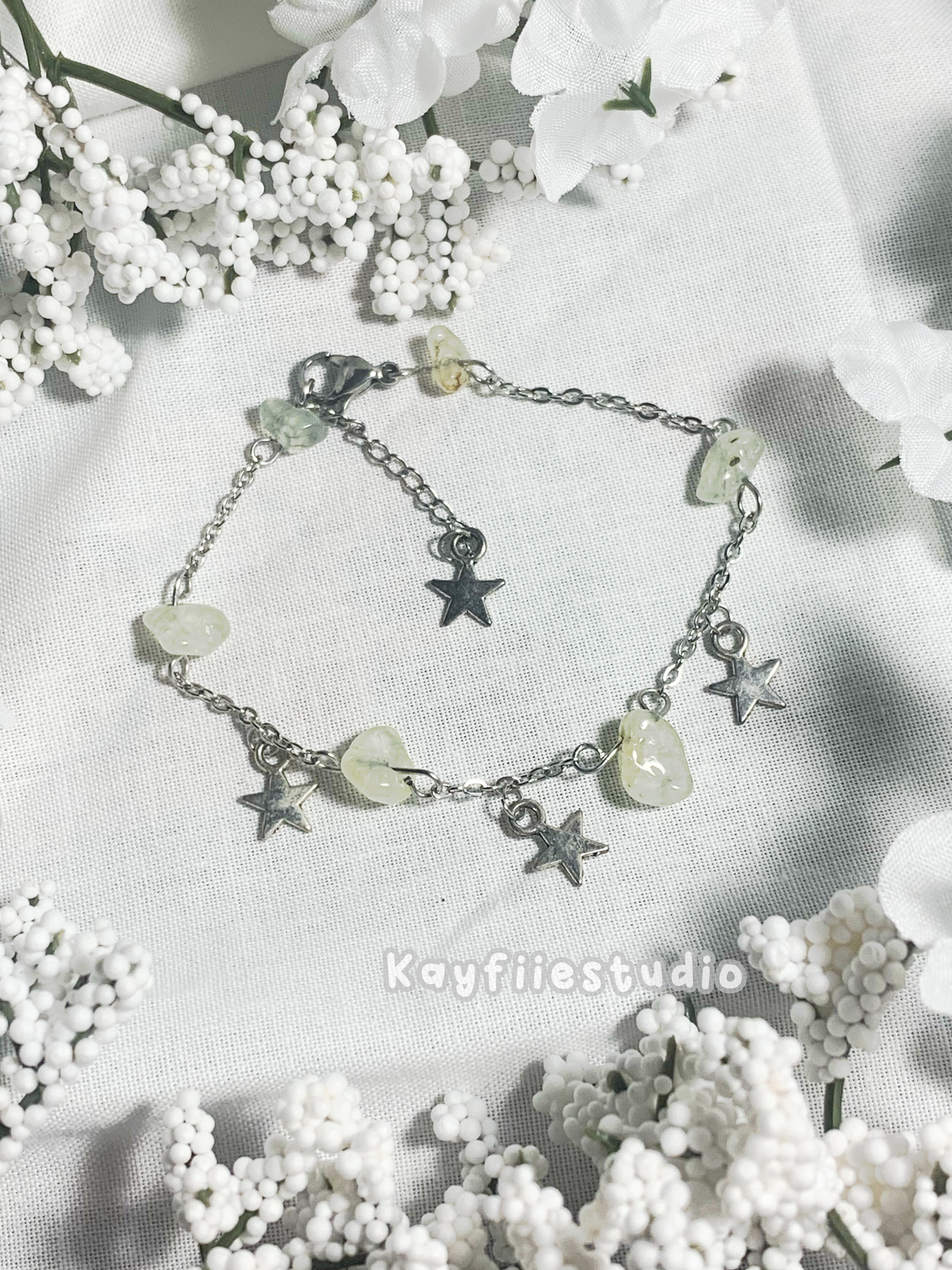 Prehnite Stary Bracelet