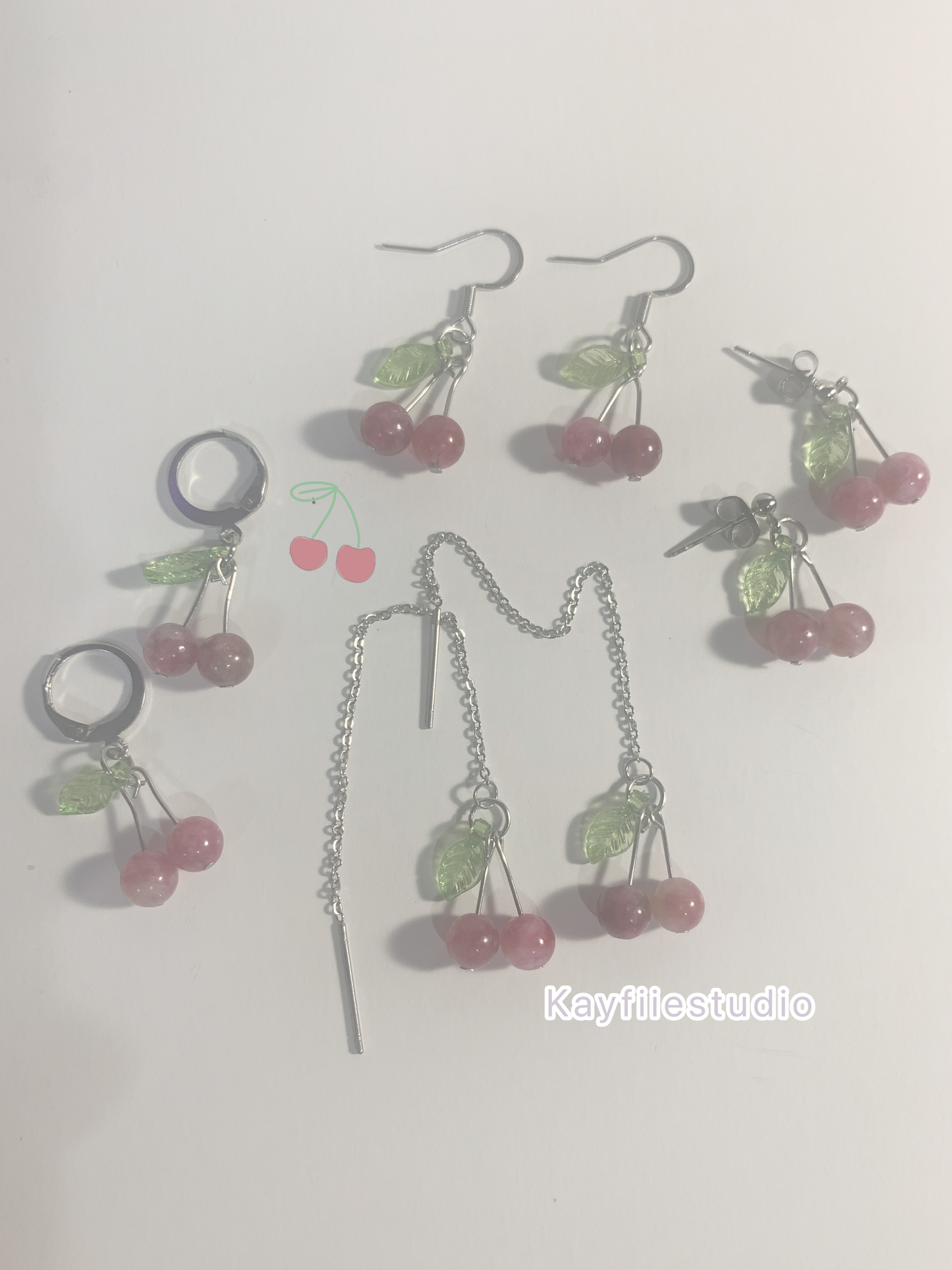 Cherry Earrings 𖦹⁺｡°₊🍒⋆｡