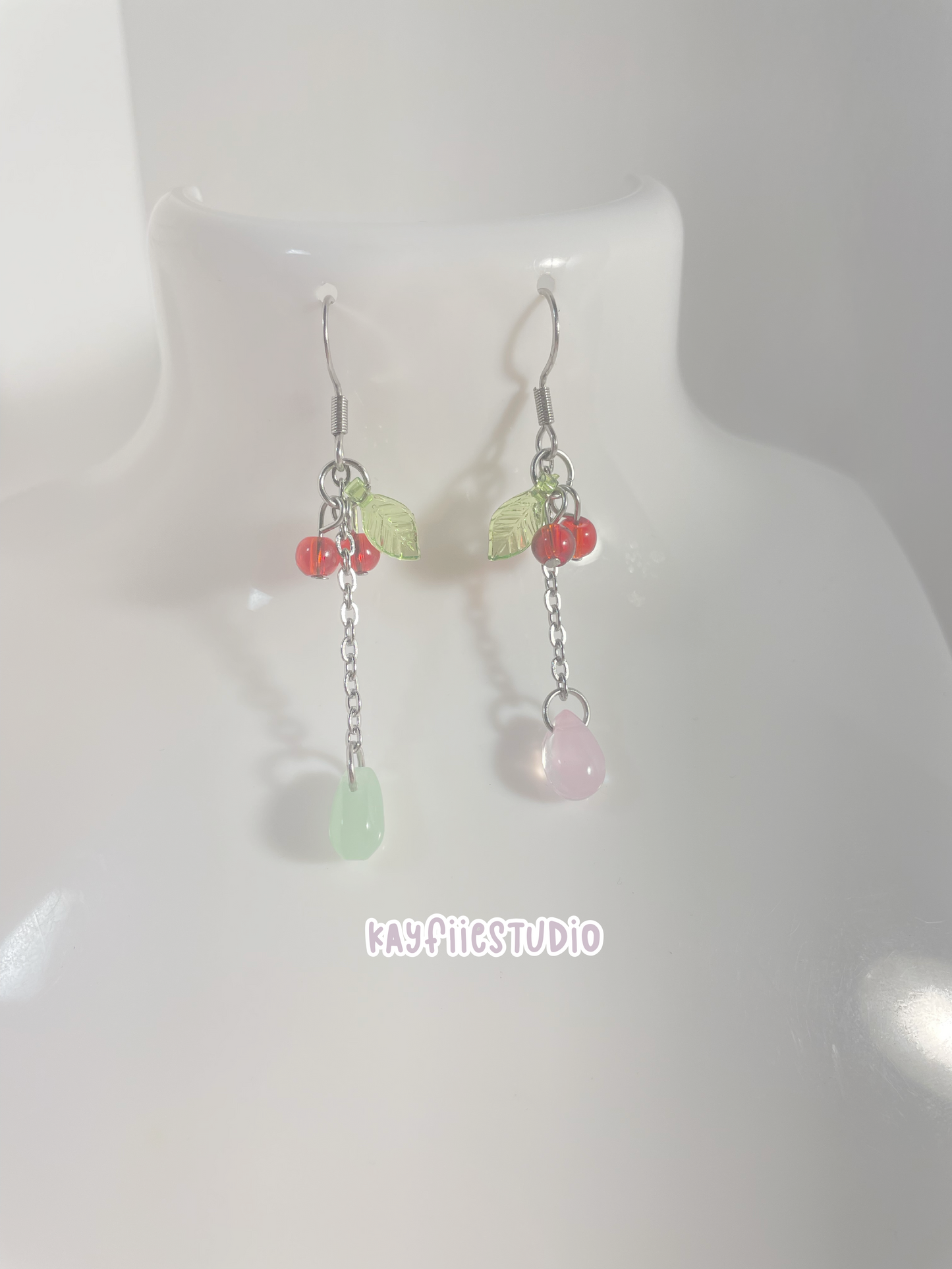 Cherry Bracelet + Earrings₊♡₊˚ 🍒・₊✧