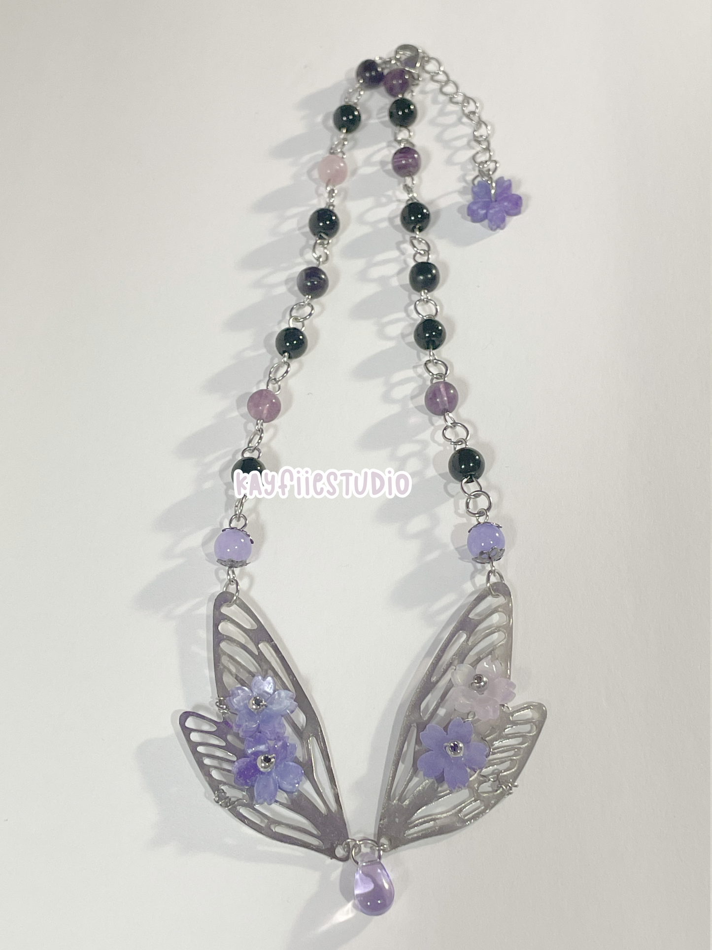 Sakura Moth Necklace‧🌸₊˚ ☁️⋅♡𓂃 ࣪🪻