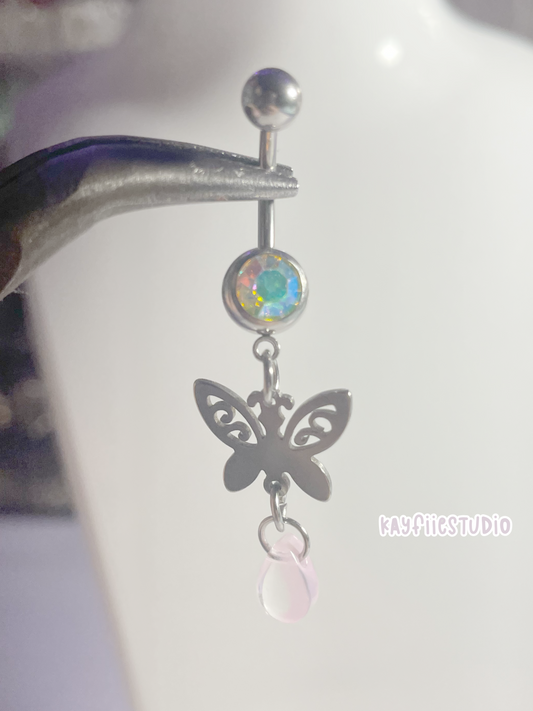 Fly away Butterfly𓂃 ࣪˖ ִֶָ𐀔 ܀˚˙⊹⁺|Navel Jewelry