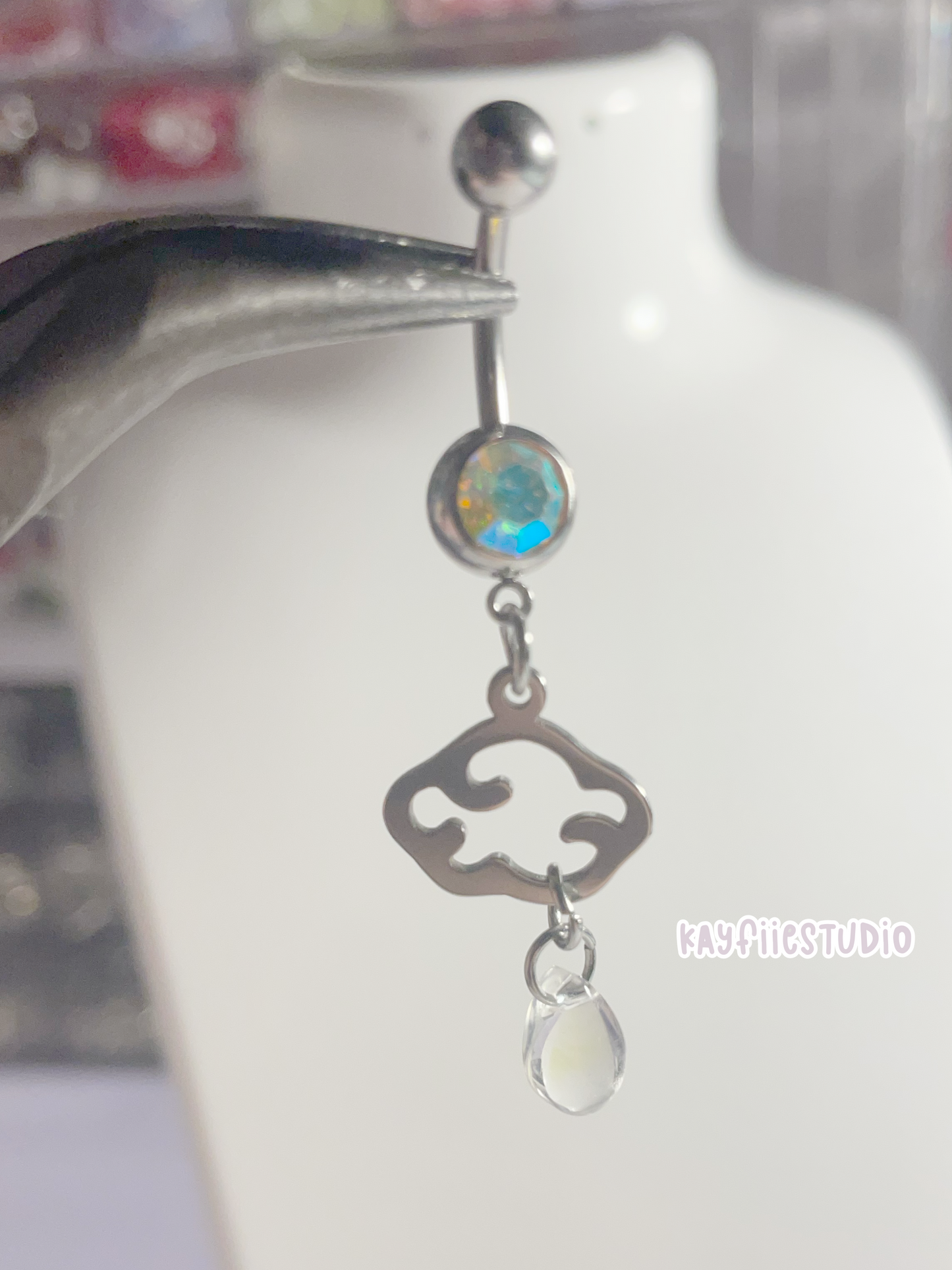 Rainy Days ˙⊹܀☁︎˚˙⊹⁺.☁️|Navel Jewelry