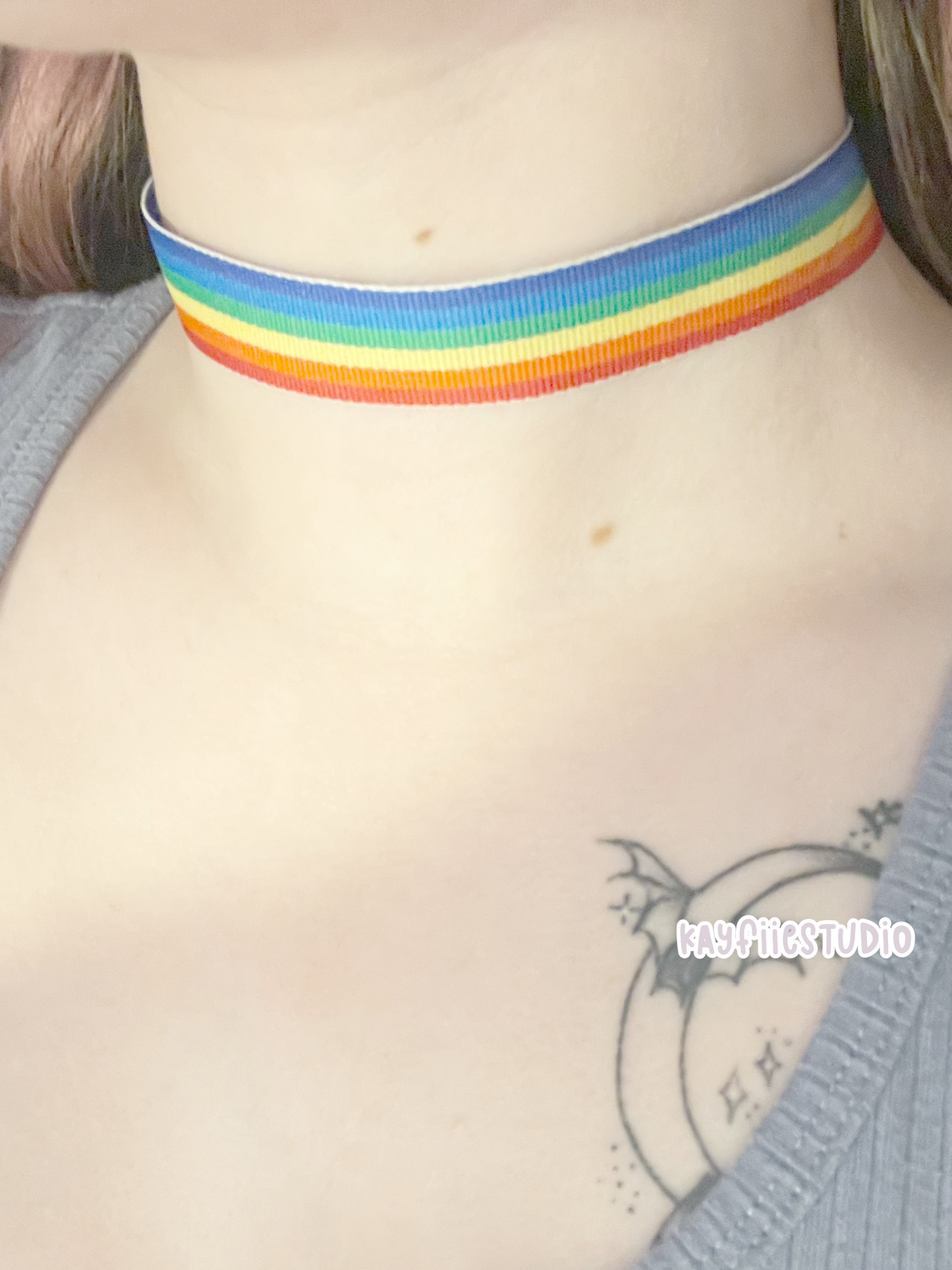 Rainbow Heart Lace Necklace🌈✧˚ ༘ ⋆｡˚