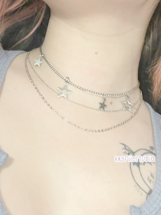 Star World Layered Necklace ⋆｡°✩