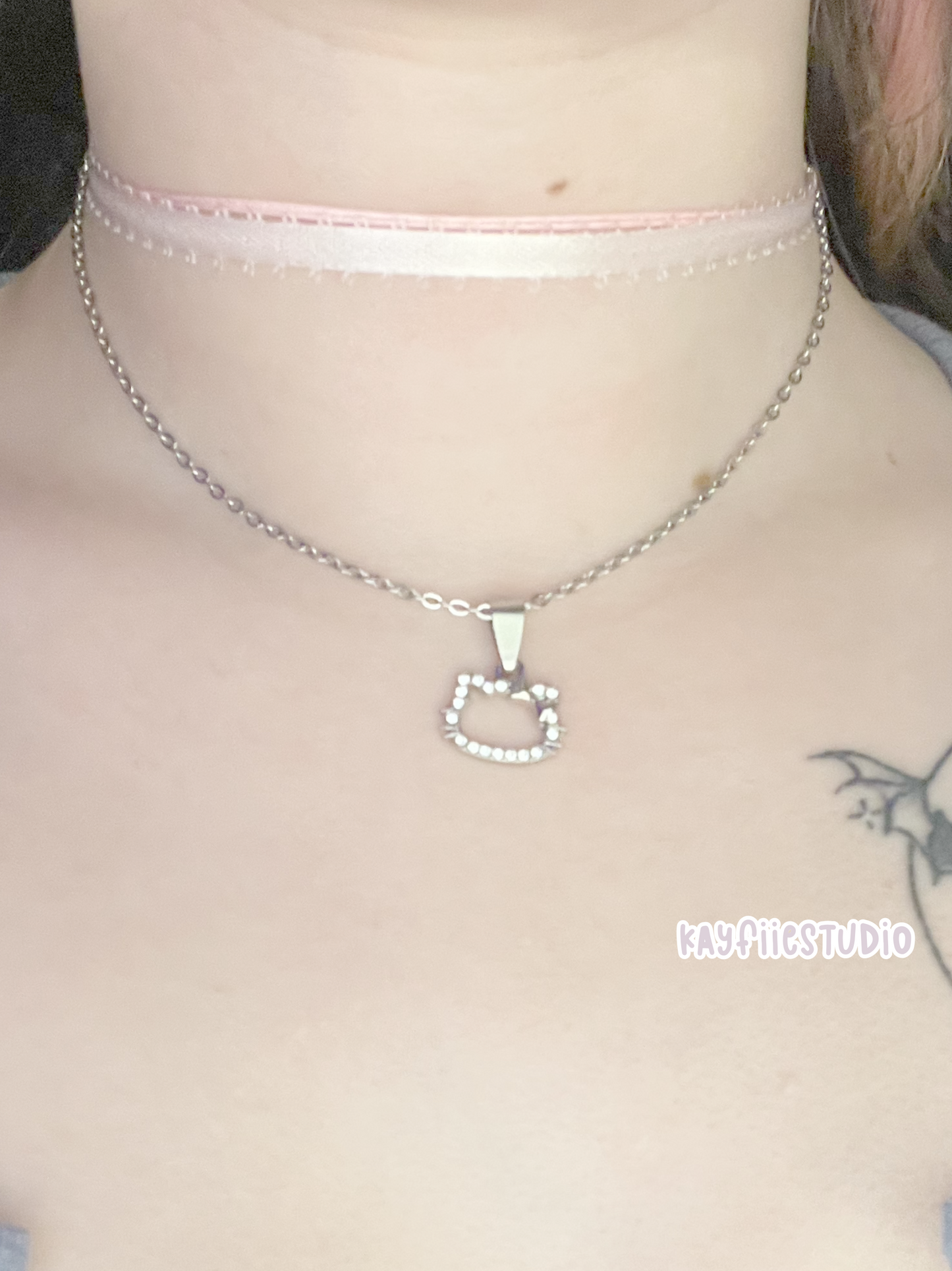 Hello kitty layered necklace