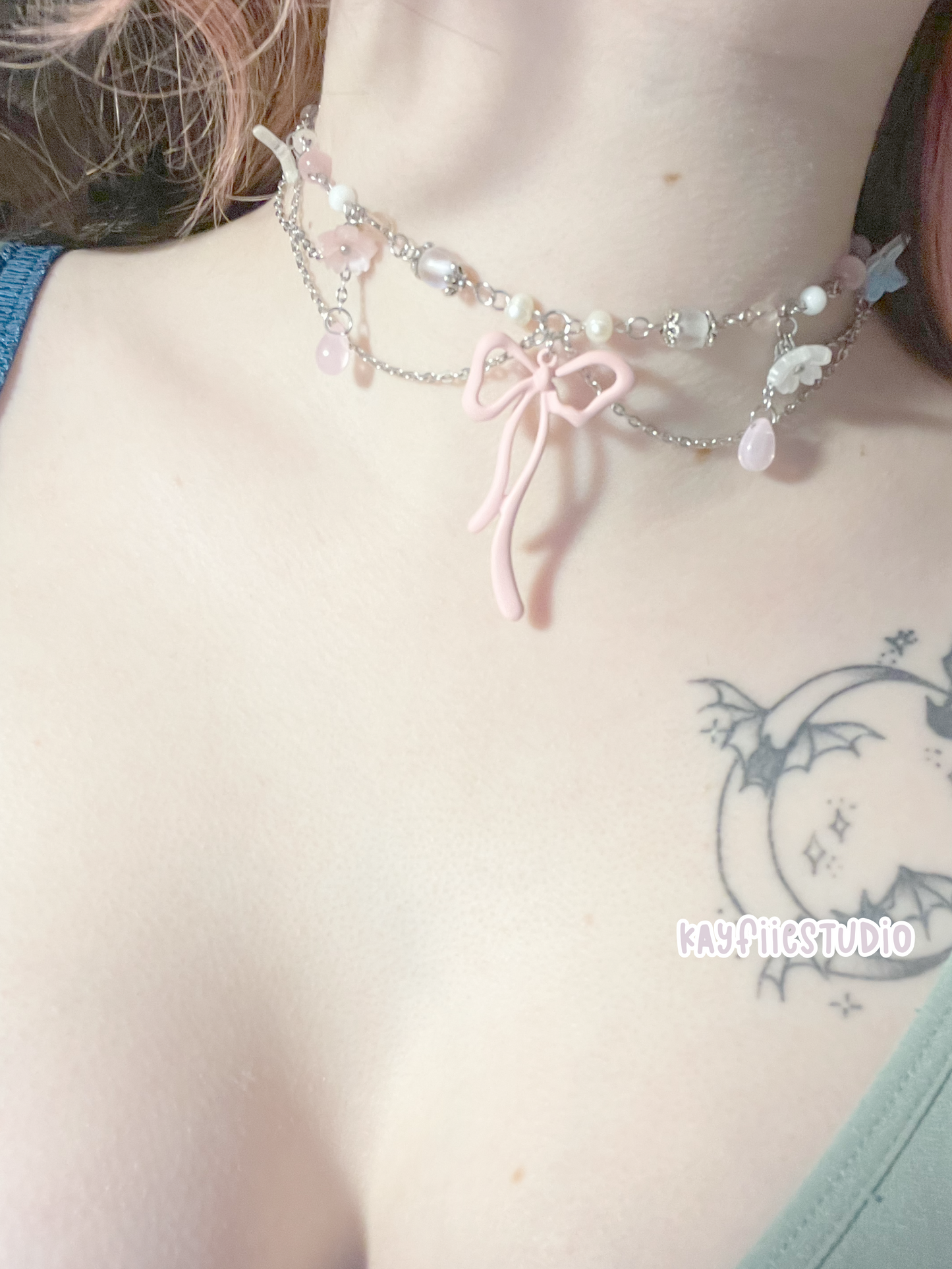 Coquette Girl Elegant Necklace ˚.🎀🐇𓍢ִ໋🌷͙֒⊹ ‧₊🌸