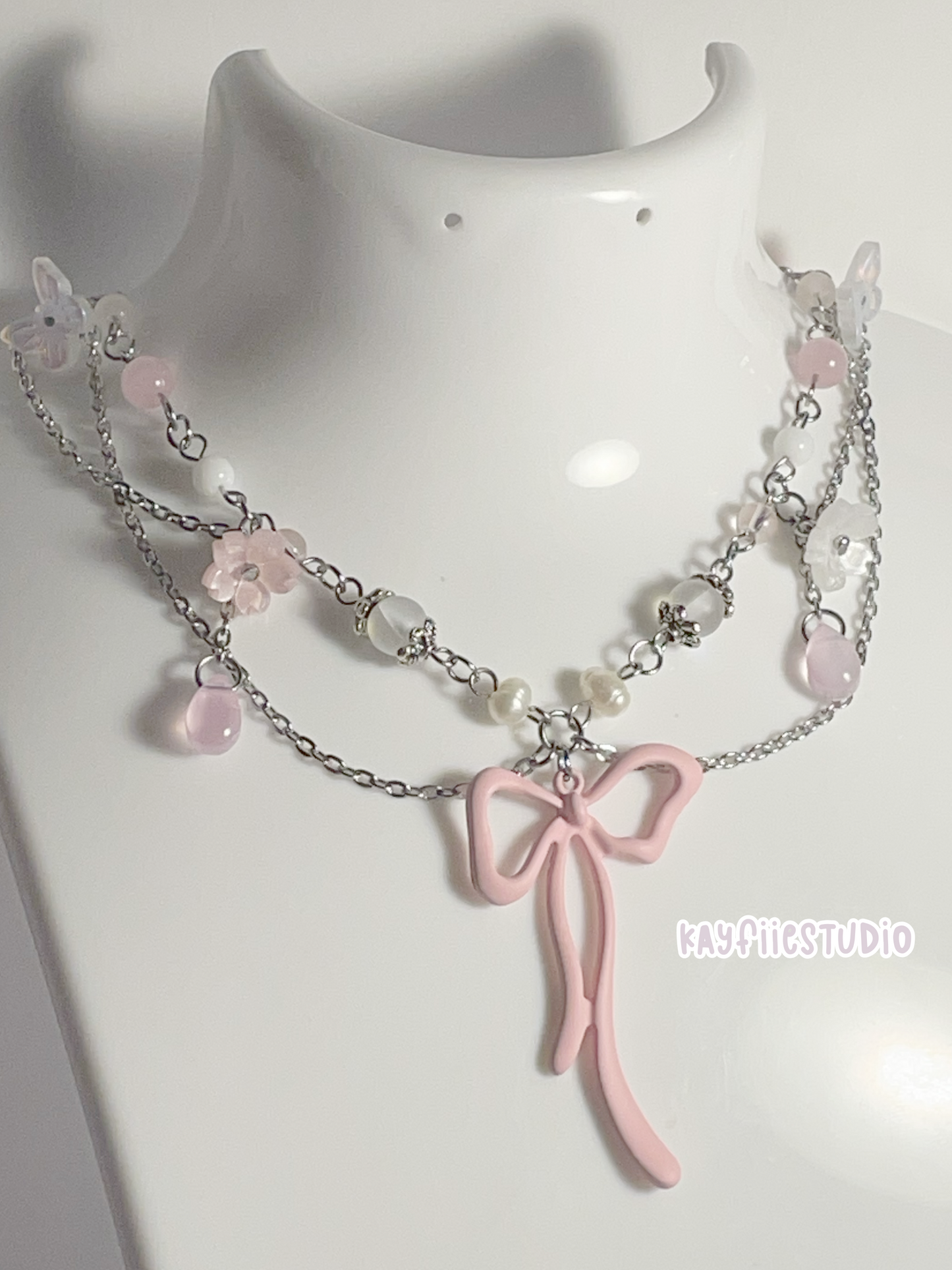 Coquette Girl Elegant Necklace ˚.🎀🐇𓍢ִ໋🌷͙֒⊹ ‧₊🌸