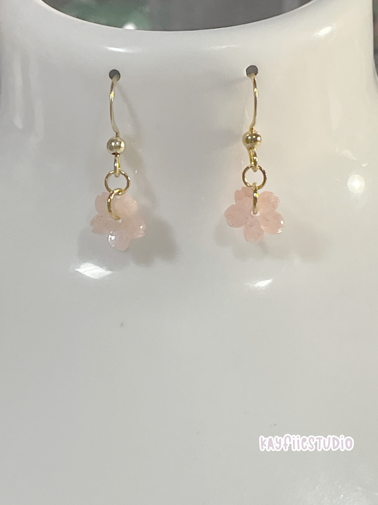 Sakura gold Earings 🌸