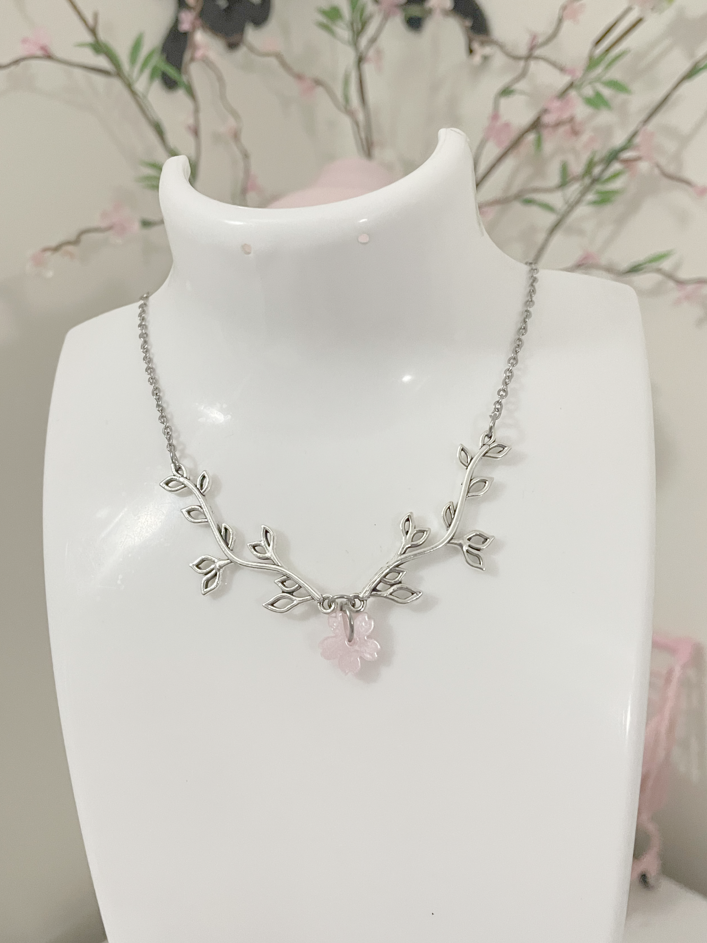 cherry blossom branch Necklace