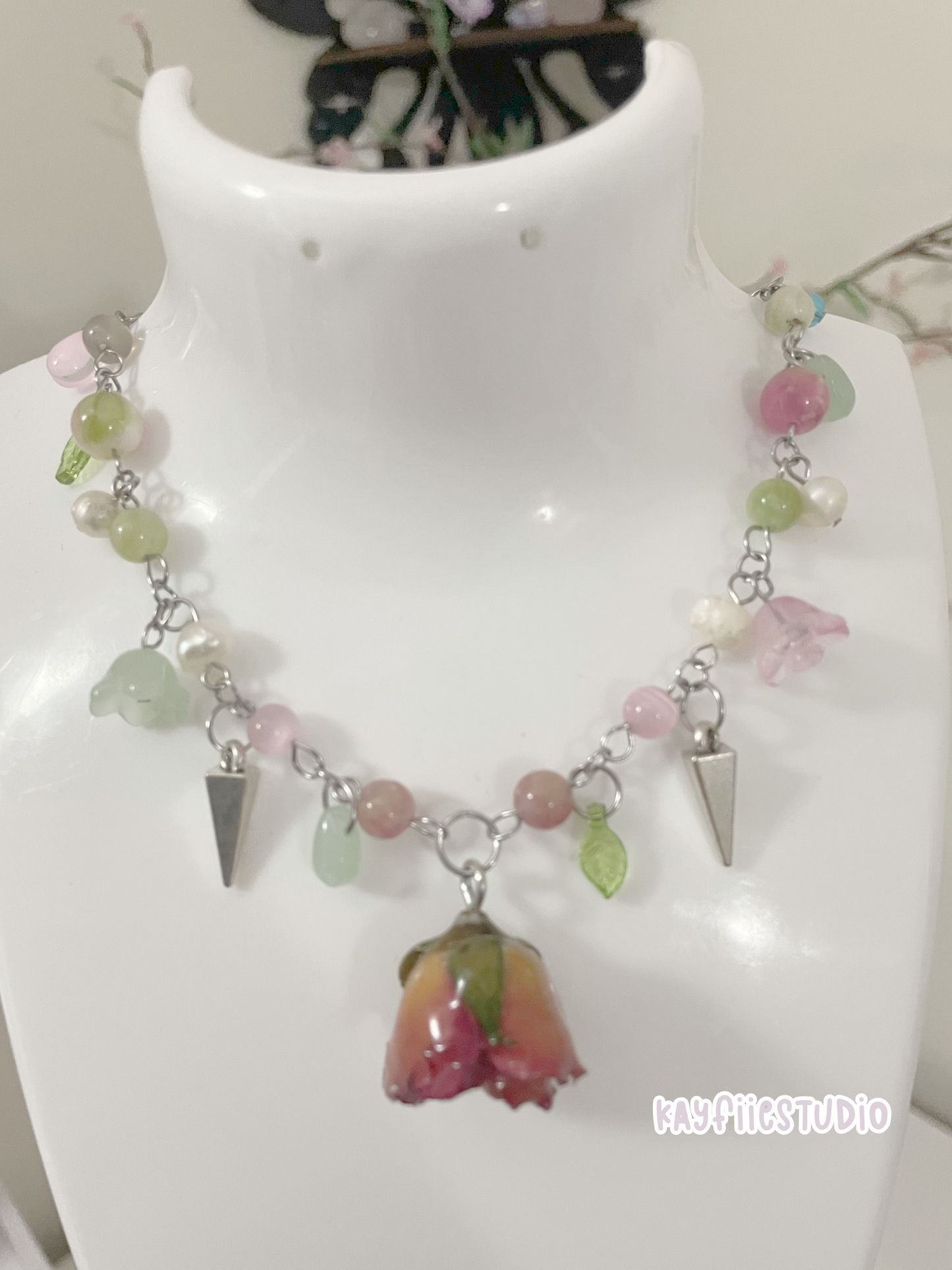 Rose Cluster Necklace⊹ ‧₊🌸