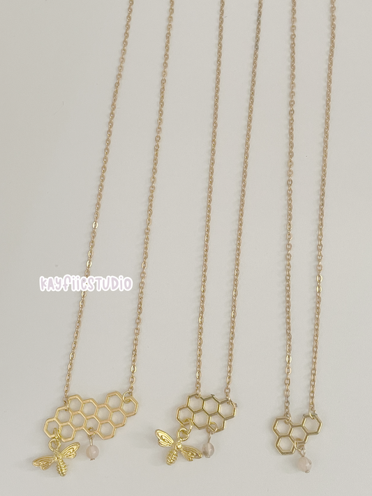 honeycomb necklace