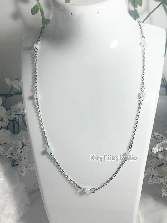 crystal necklace ⊹ ࣪ ˖⭑୭